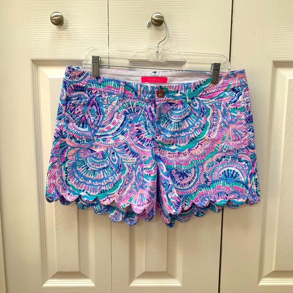 Lilly Pulitzer Colorful Patterned Women Shorts Sz 8